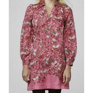 NWT Lilly Pulitzer Wayles Dress Hotty Pink Ring My Chimes Silk Floral Medium Siz